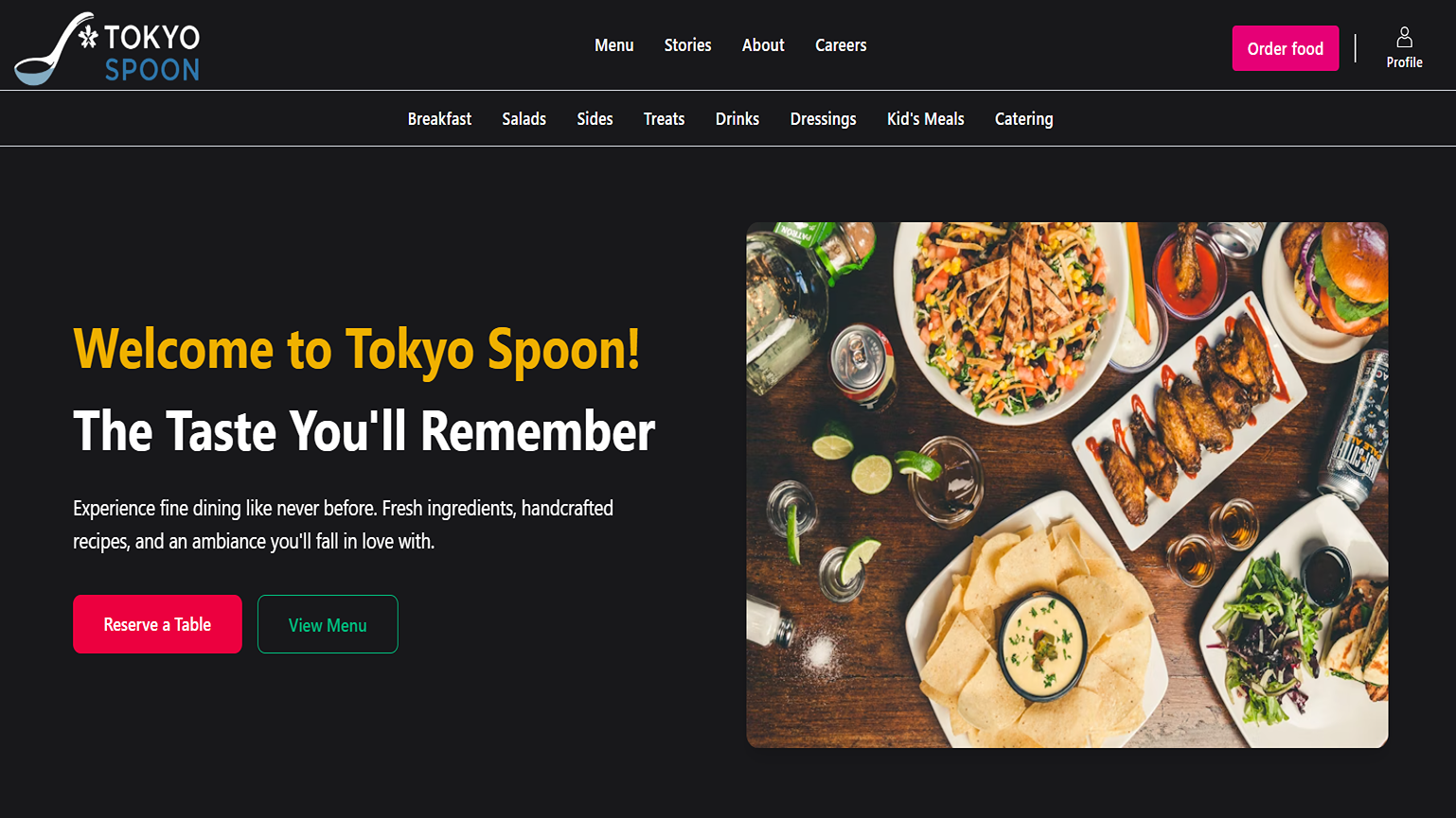 Restaurant Website Project Preview